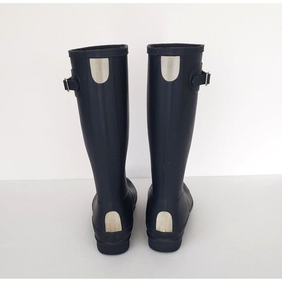 HUNTER Original Kids Classic Waterproof Tall Wellie Rain Boots Navy Blue - Picture 10 of 13